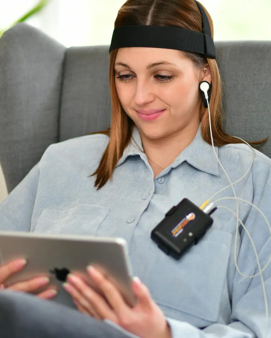 Sessão de Biofeedback com equipamento de monitorização não invasiva